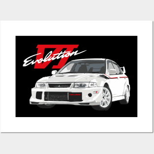 lancer evo 6 TME white Posters and Art